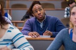 Photo of a student in class